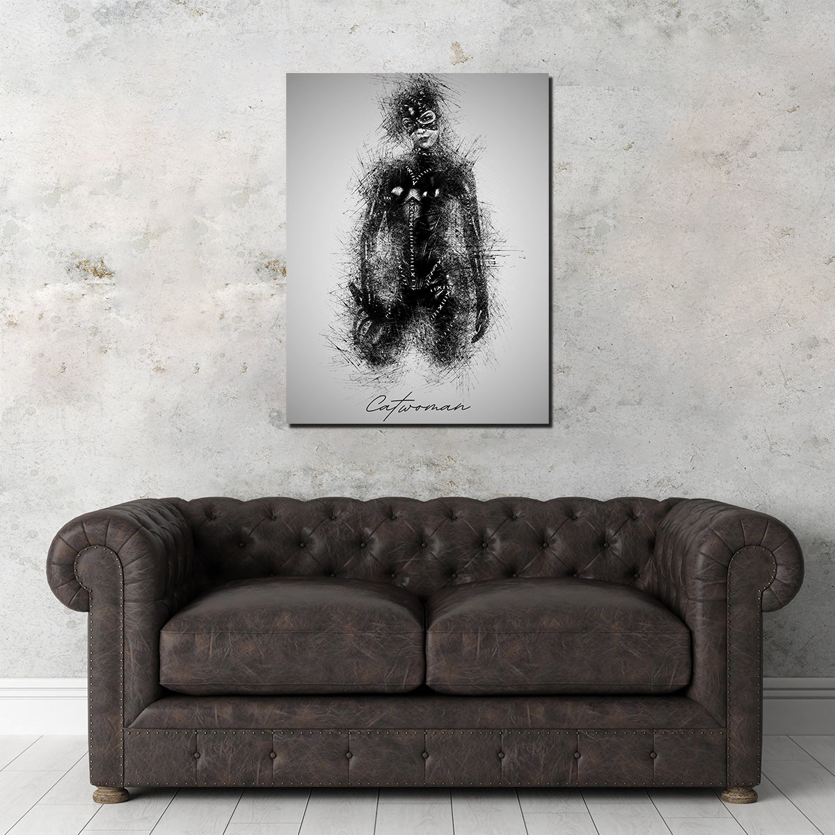 Catwoman Sketch Wall Art