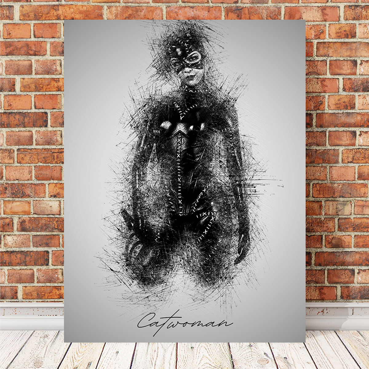 Catwoman Sketch Wall Art