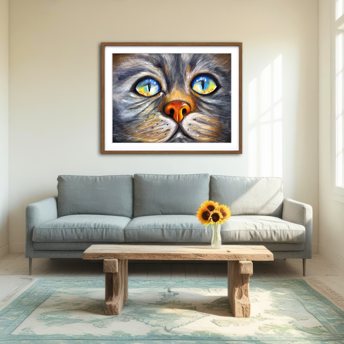 AUTO-MOCKUP ROOM | Cat Eyes Wall Art
