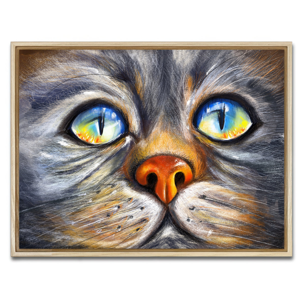 AUTO-MOCKUP WHITE | Cat Eyes | 1 Piece | Natural Framed Canvas | group=4x3