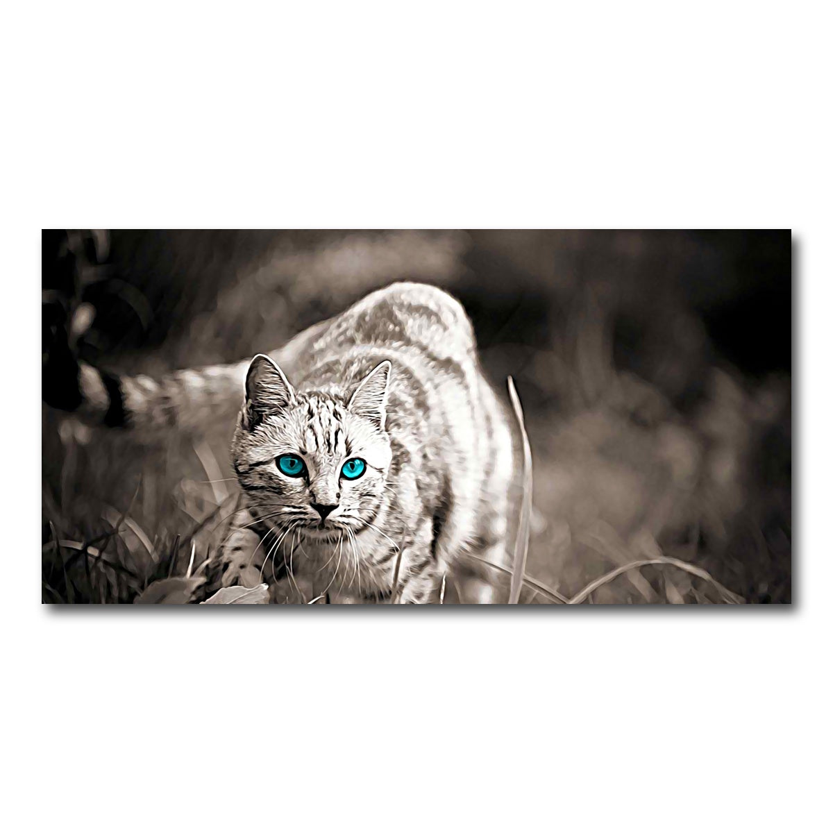 AUTO-MOCKUP WHITE | Cat On The Prowl Wall Art | 1 Piece | Gallery Wrapped | group=2x1