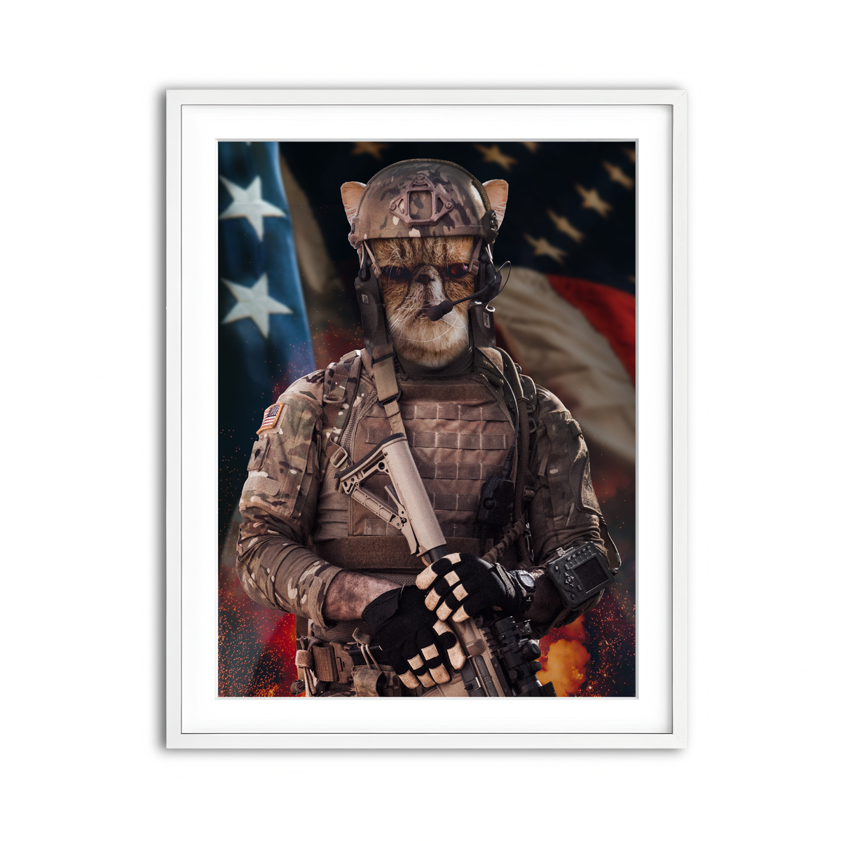 Framed Print 3x4 White