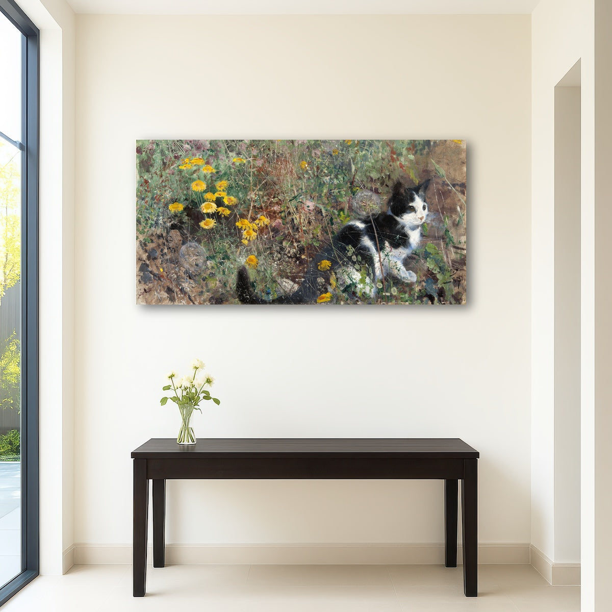 AUTO-MOCKUP ROOM | Cat on a flowery Meadow