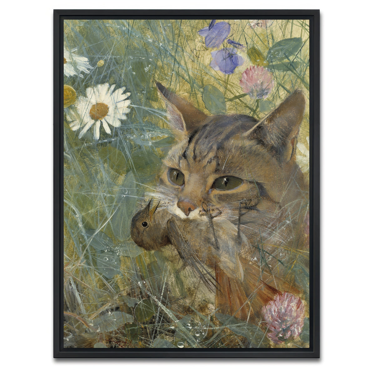 AUTO-MOCKUP WHITE | Cat's Catch | 1 Piece | Black Framed Canvas | group=3x4