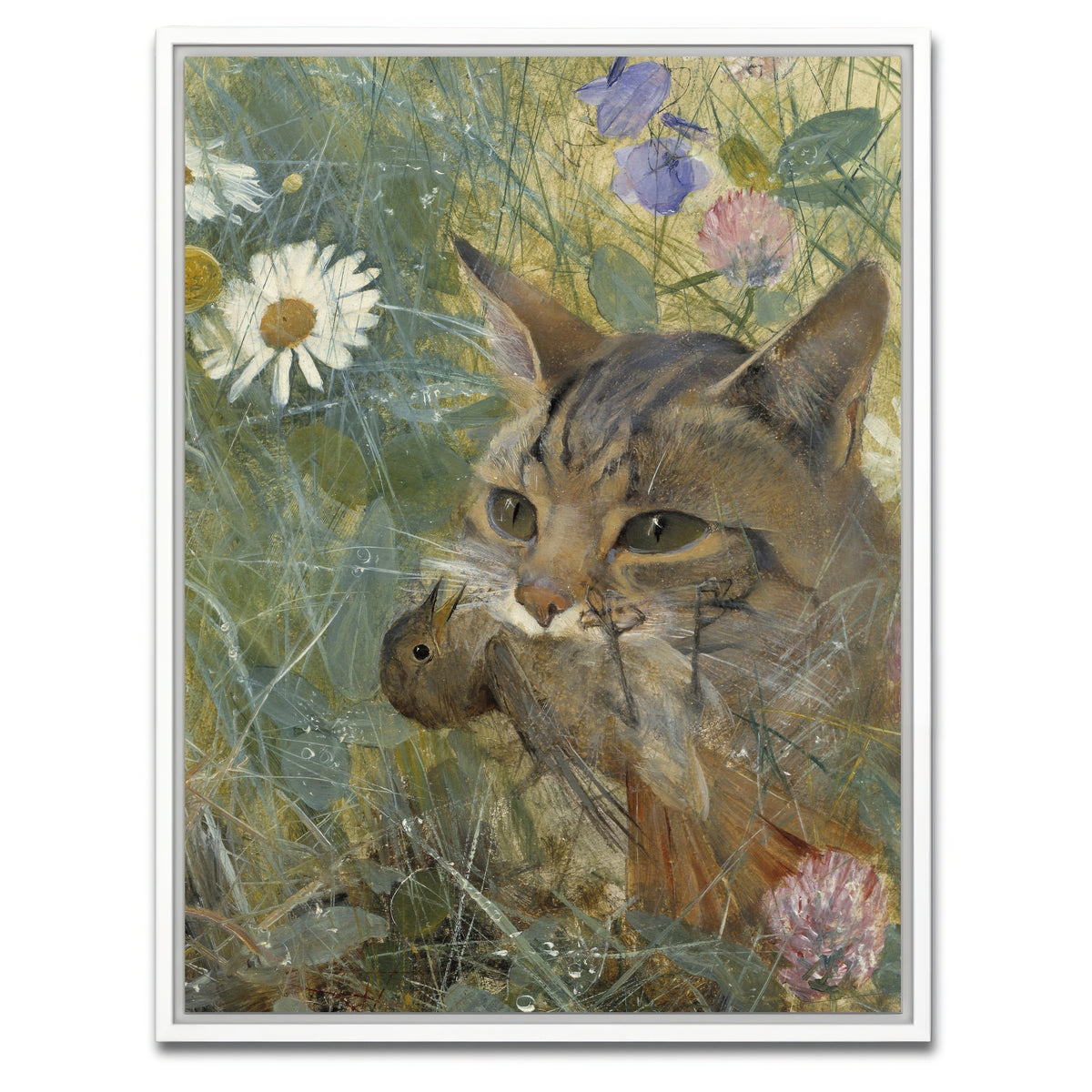 AUTO-MOCKUP WHITE | Cat's Catch | 1 Piece | White Framed Canvas | group=3x4