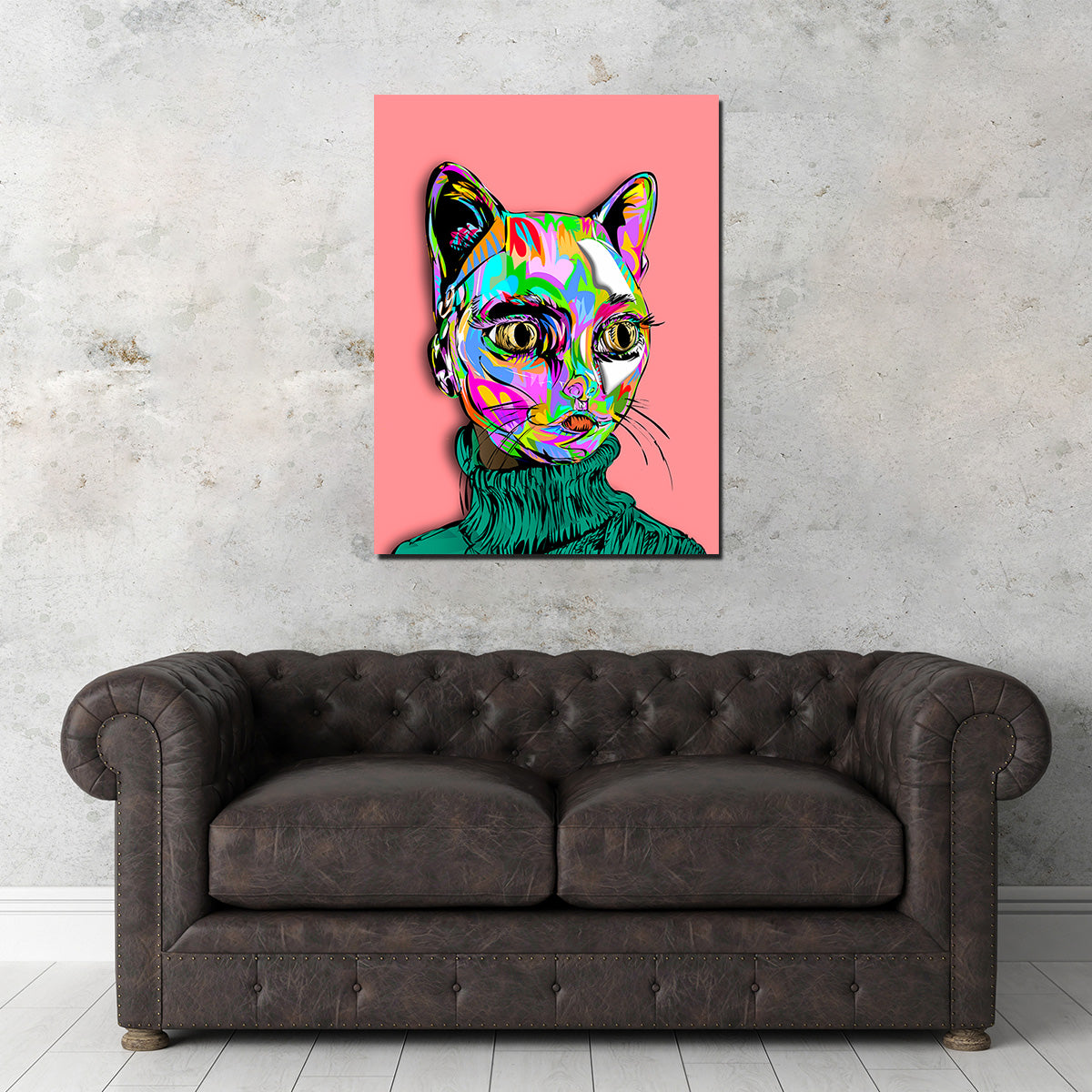 Catface Mask Wall Art