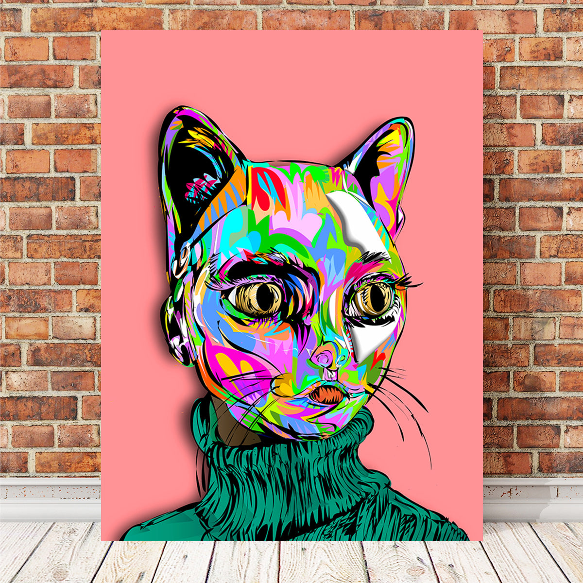 Catface Mask Wall Art