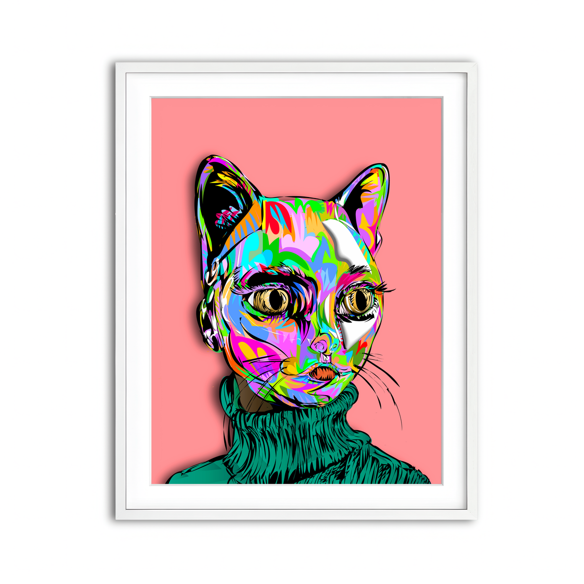 Framed Print 3x4 White