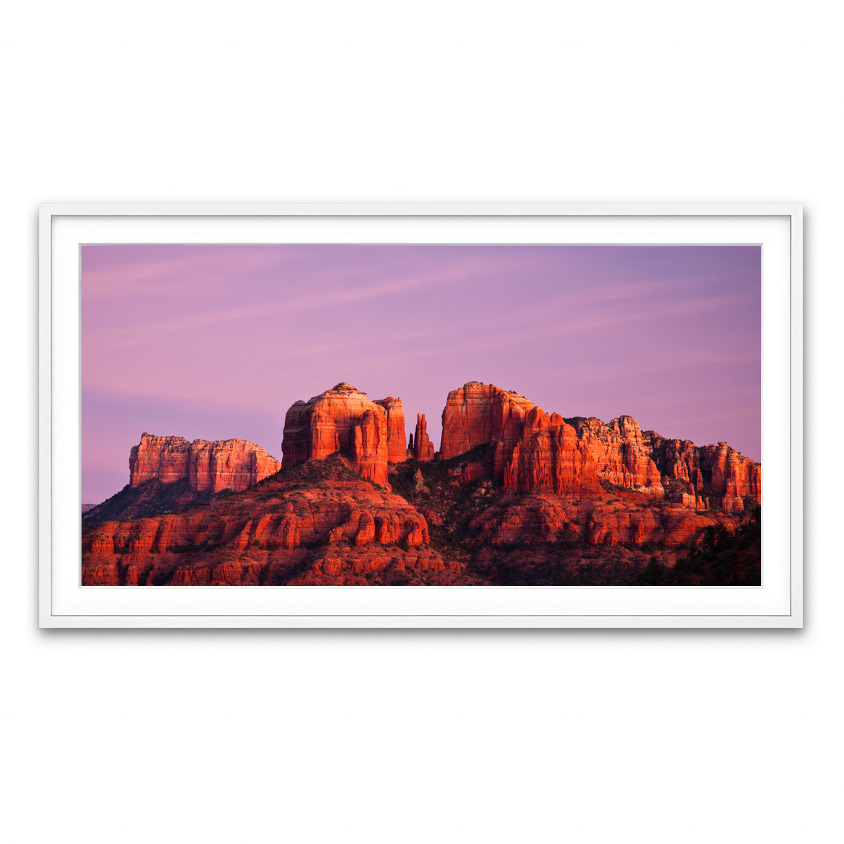 Framed Print 2x1 White