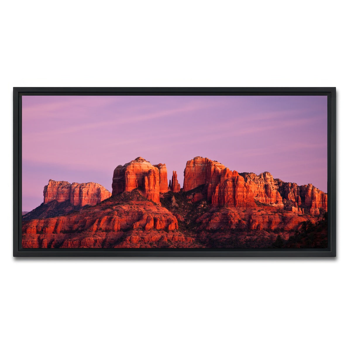 AUTO-MOCKUP WHITE | Cathedral Rock | 1 Piece | Black Framed Canvas | group=2x1