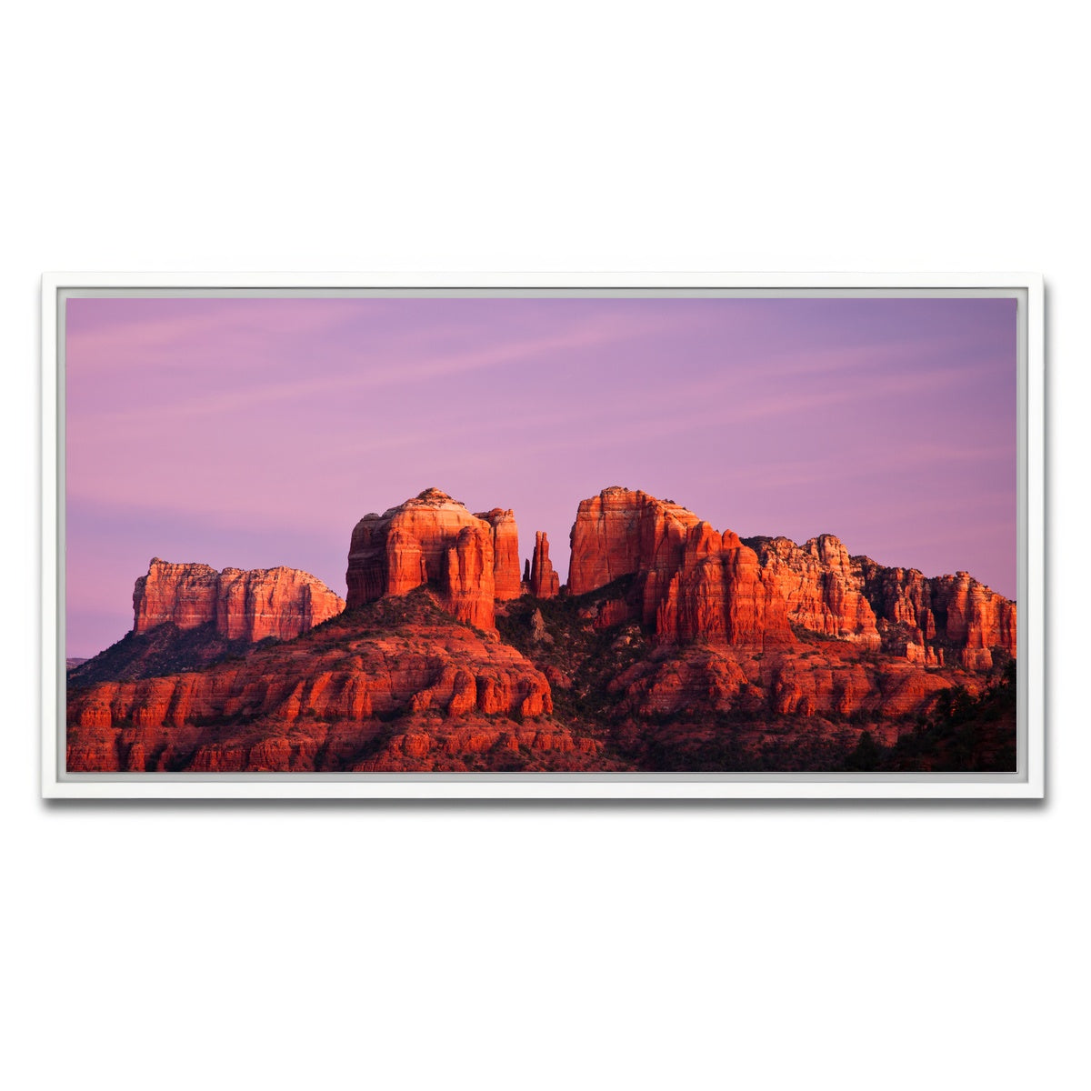 AUTO-MOCKUP WHITE | Cathedral Rock | 1 Piece | White Framed Canvas | group=2x1