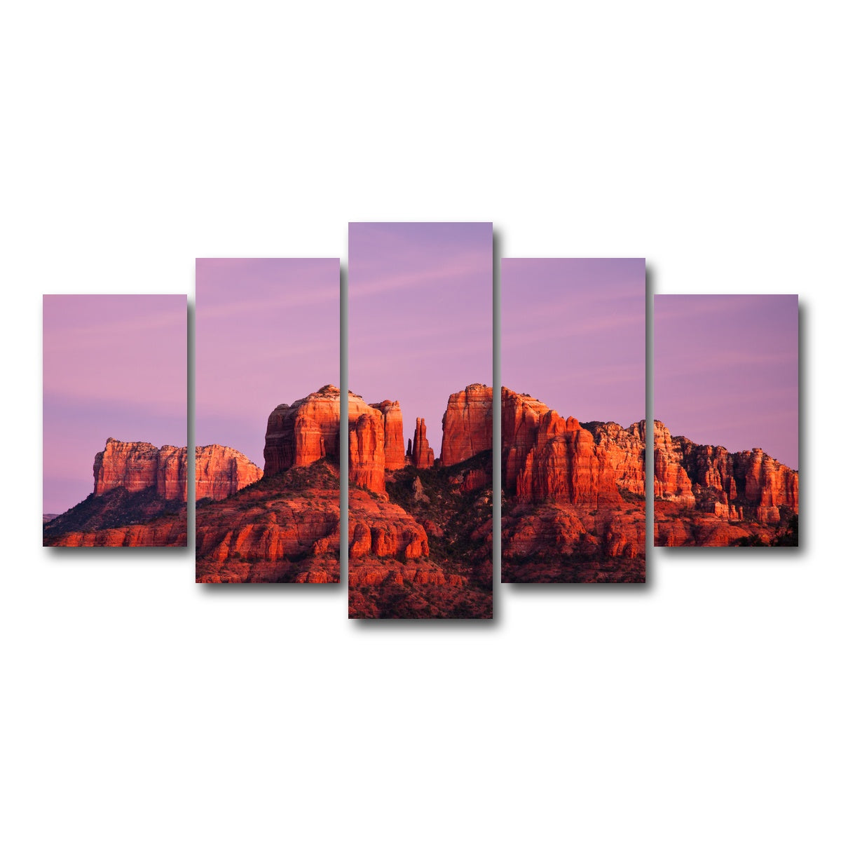 AUTO-MOCKUP WHITE | Cathedral Rock | 5 Piece | Gallery Wrap Canvas | group=5_normal
