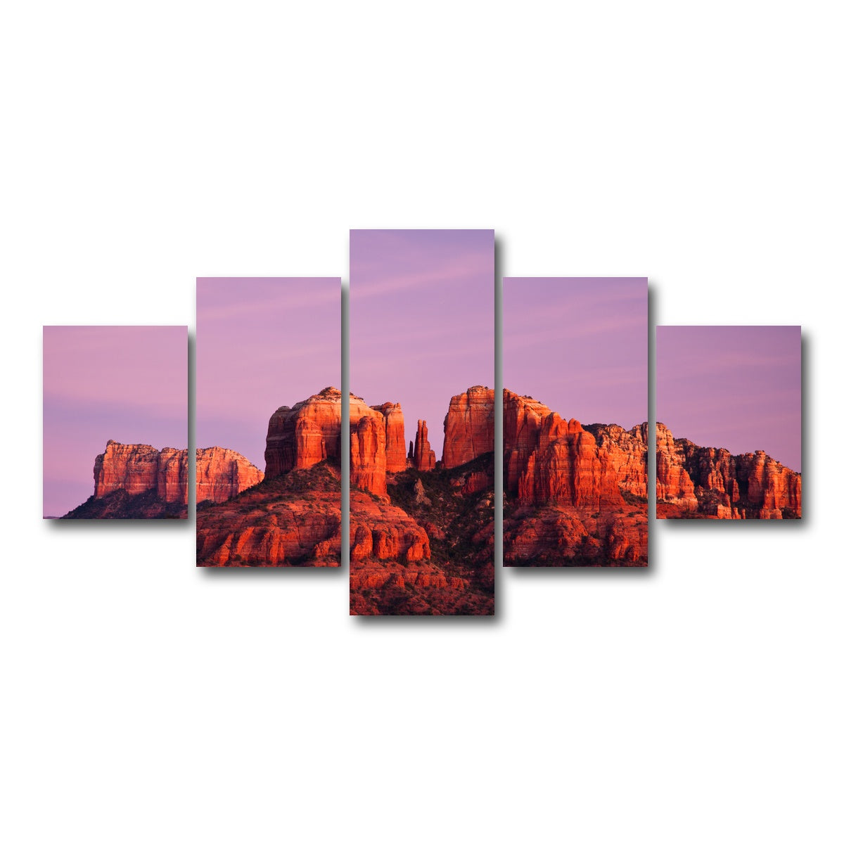 AUTO-MOCKUP WHITE | Cathedral Rock | 5 Piece | Gallery Wrap Canvas | group=5_short
