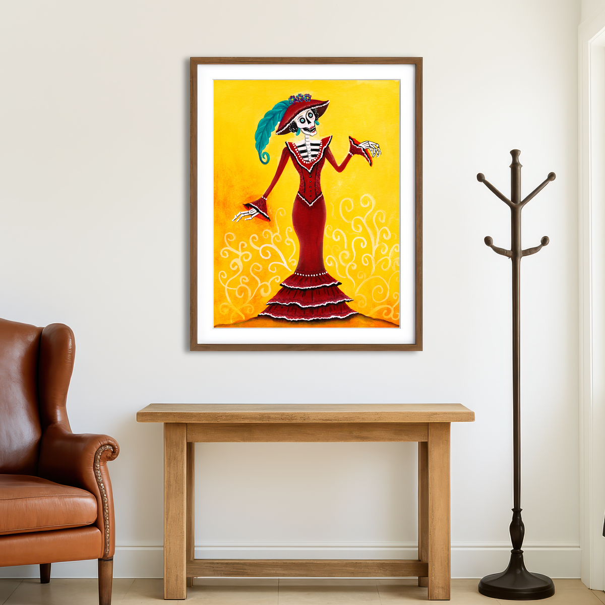 AUTO-MOCKUP ROOM | Catrina Skeleton Wall Art