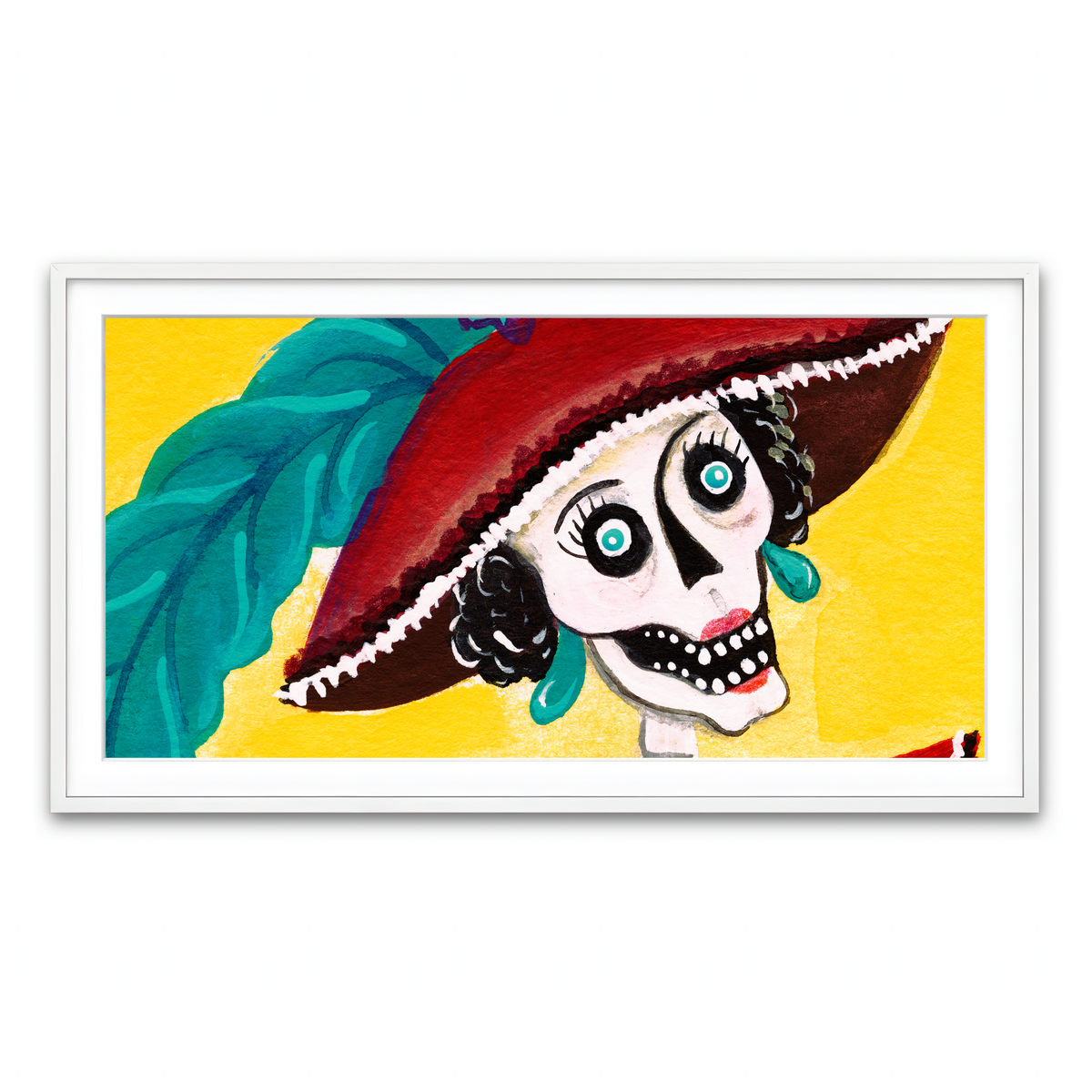 Framed Print 2x1 White