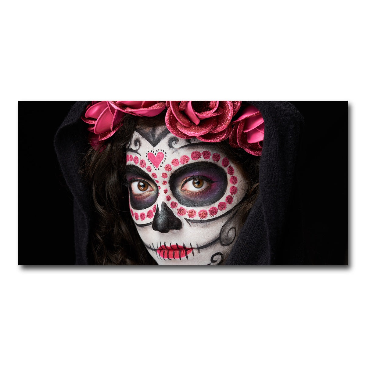 AUTO-MOCKUP WHITE | Catrina skull look | 1 Piece | Gallery Wrap Canvas | group=2x1