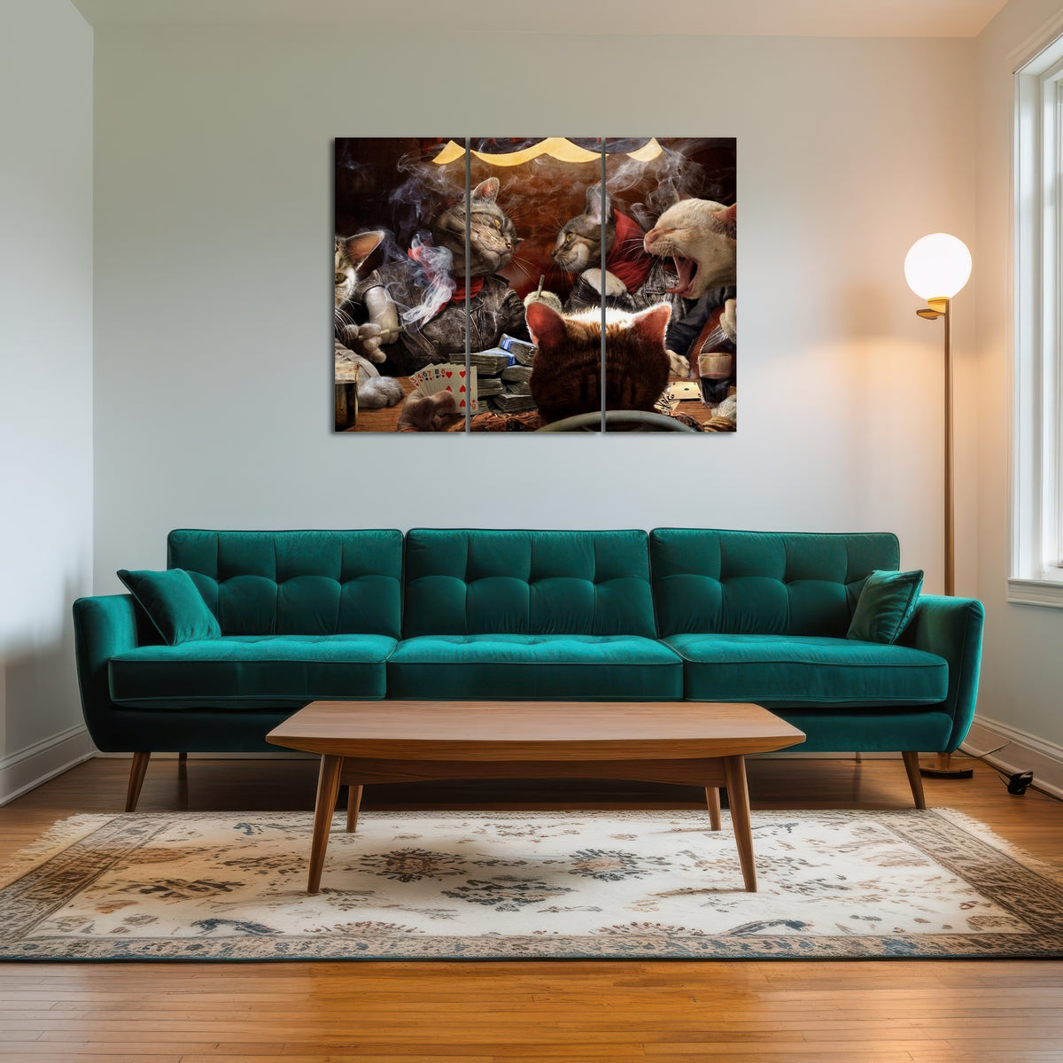 AUTO-MOCKUP ROOM | Cats Playing Poker