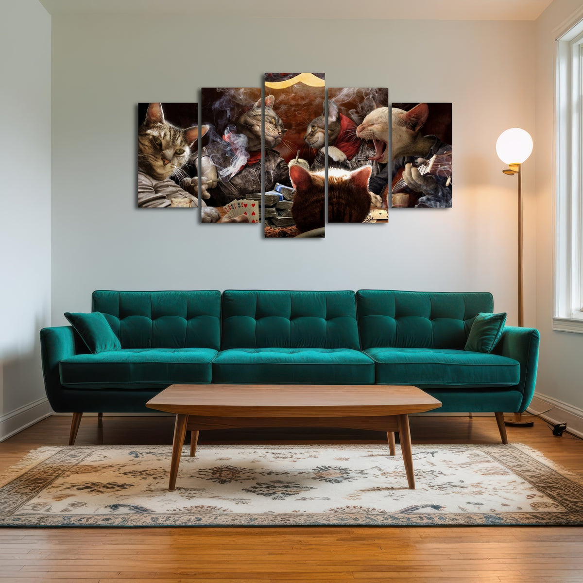 AUTO-MOCKUP ROOM | Cats Playing Poker