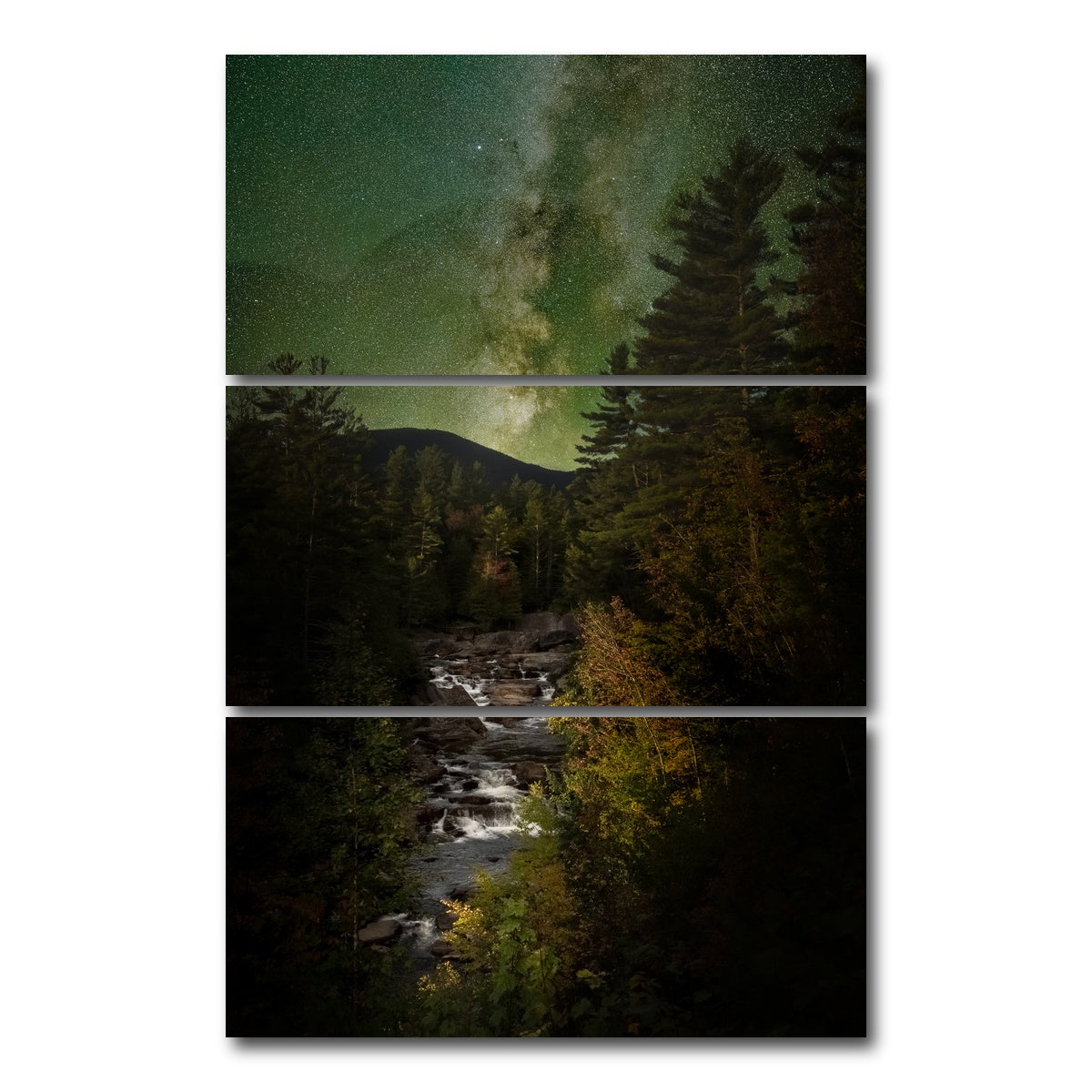 AUTO-MOCKUP WHITE | Catskill Night | 3 Piece | Gallery Wrap Canvas | group=12x24_stacked