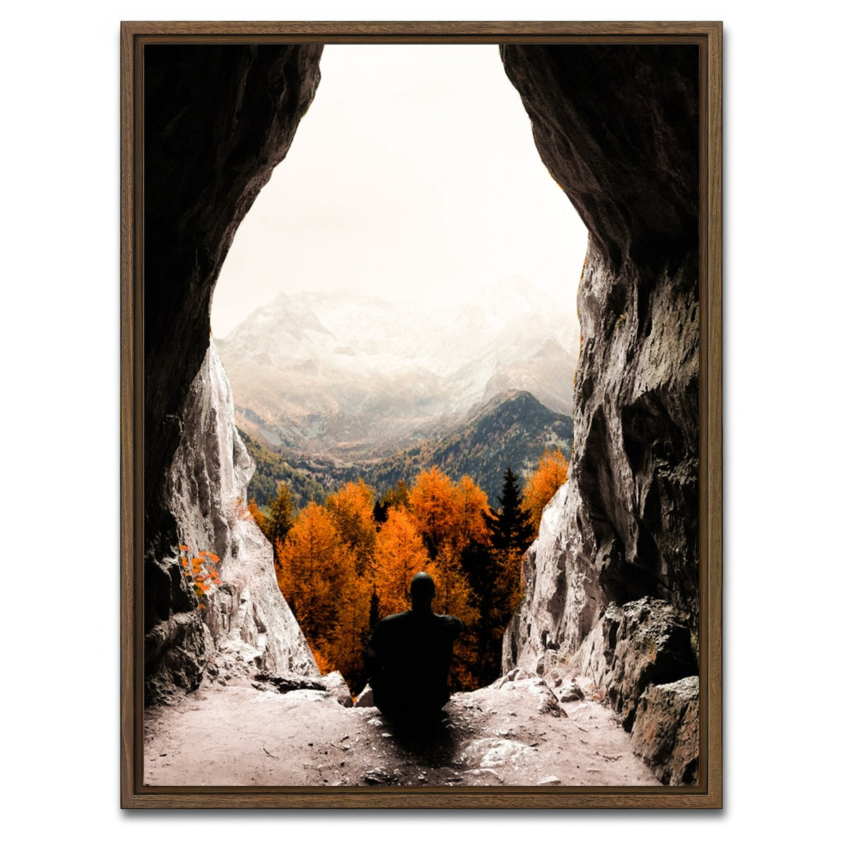 AUTO-MOCKUP WHITE | Cave's Eye | 1 Piece | Walnut Framed Canvas | group=3x4