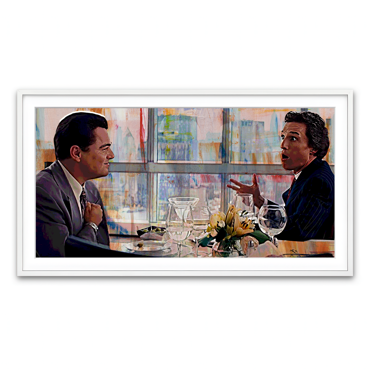 Framed Print 2x1 White