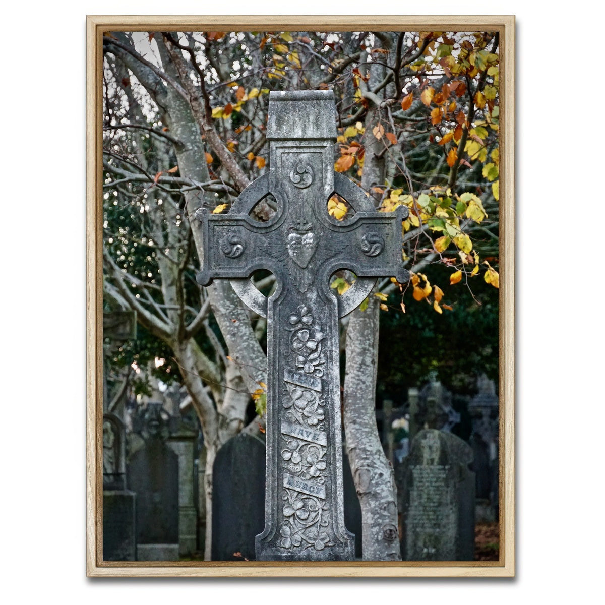 AUTO-MOCKUP WHITE | Celtic Cross, Dublin | 1 Piece | Natural Framed Canvas | group=3x4