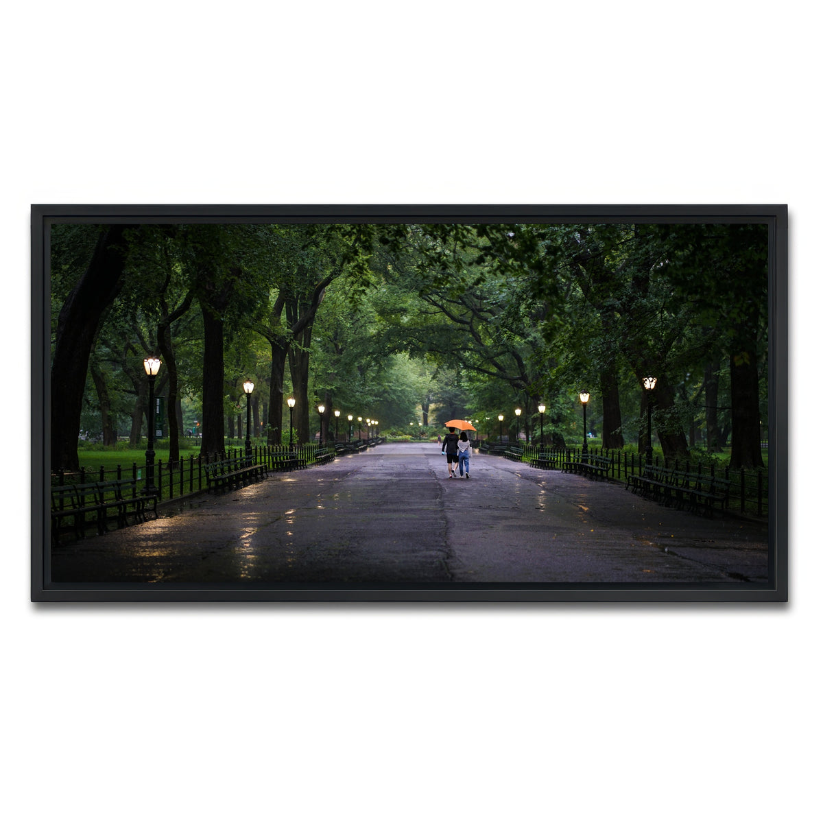 AUTO-MOCKUP WHITE | Central Park Walk | 1 Piece | Black Framed Canvas | group=2x1