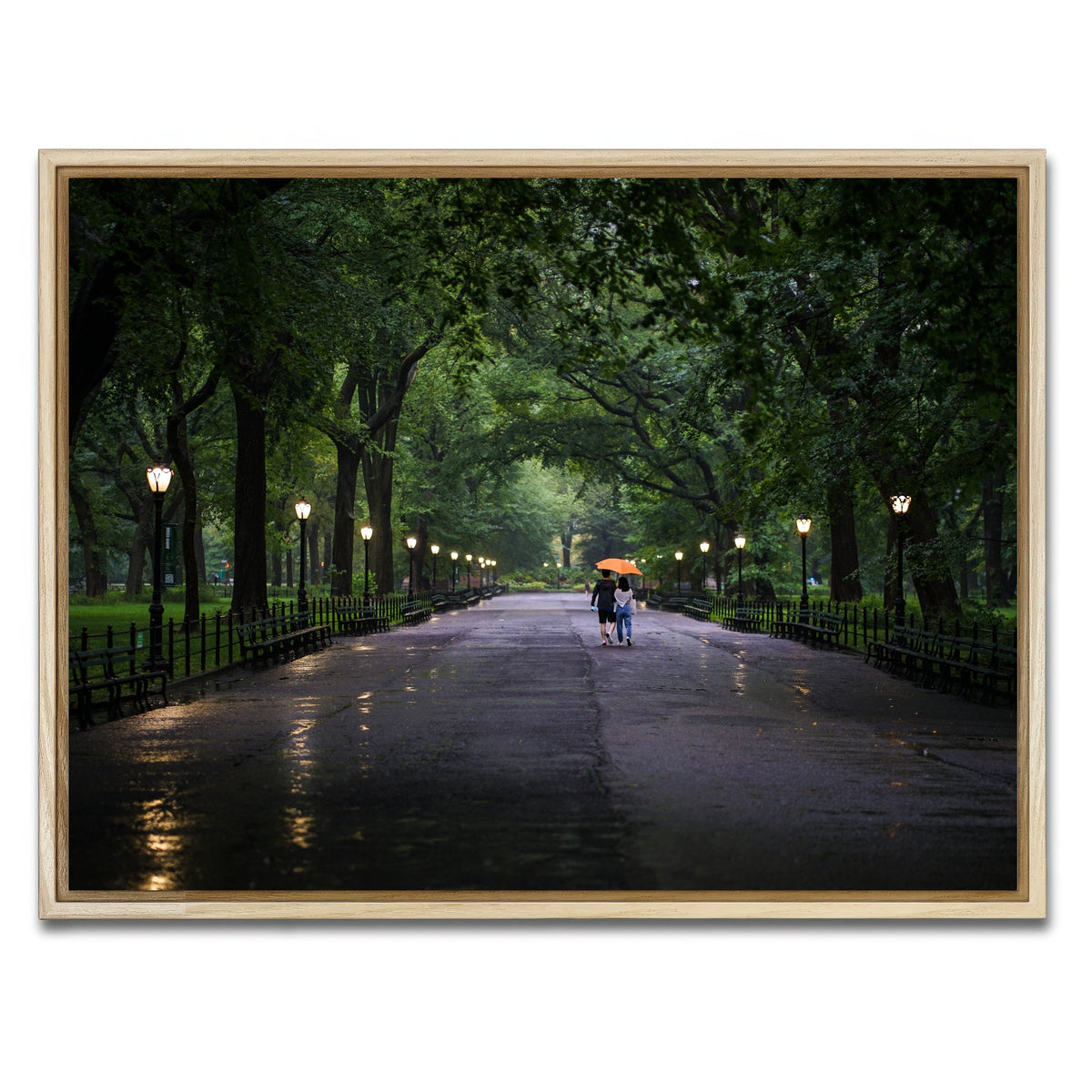 AUTO-MOCKUP WHITE | Central Park Walk | 1 Piece | Natural Framed Canvas | group=4x3