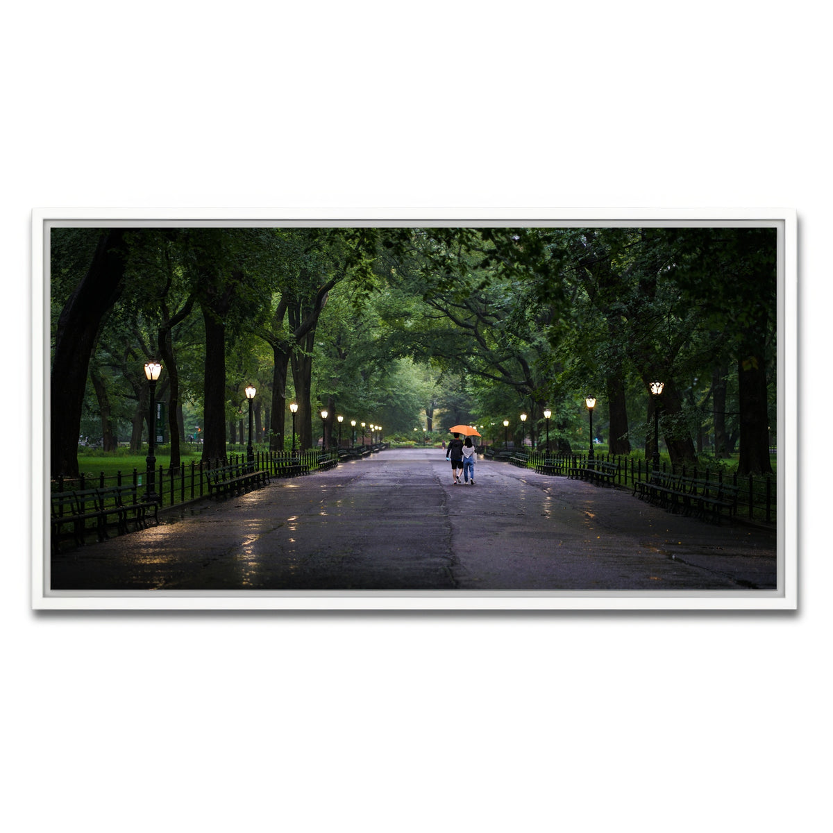 AUTO-MOCKUP WHITE | Central Park Walk | 1 Piece | White Framed Canvas | group=2x1