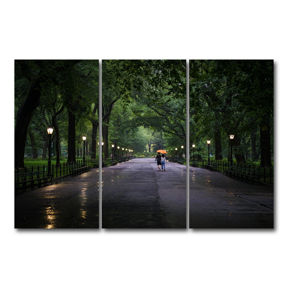 AUTO-MOCKUP WHITE | Central Park Walk | 3 Piece | Gallery Wrap Canvas | group=12x24