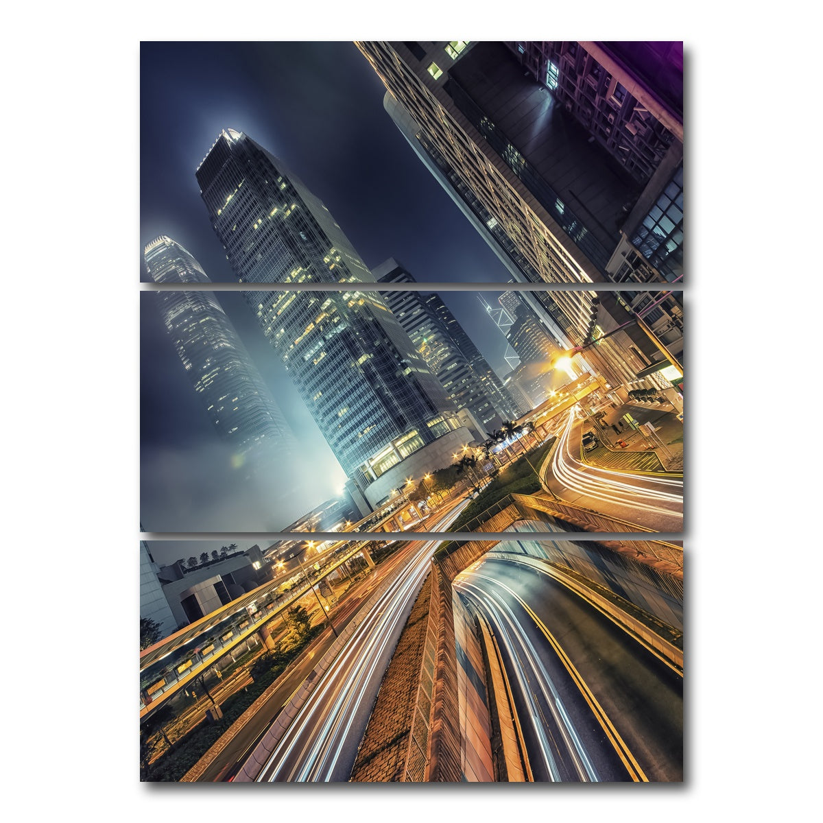 AUTO-MOCKUP WHITE | Central | 3 Piece | Gallery Wrap Canvas | group=8x18_stacked