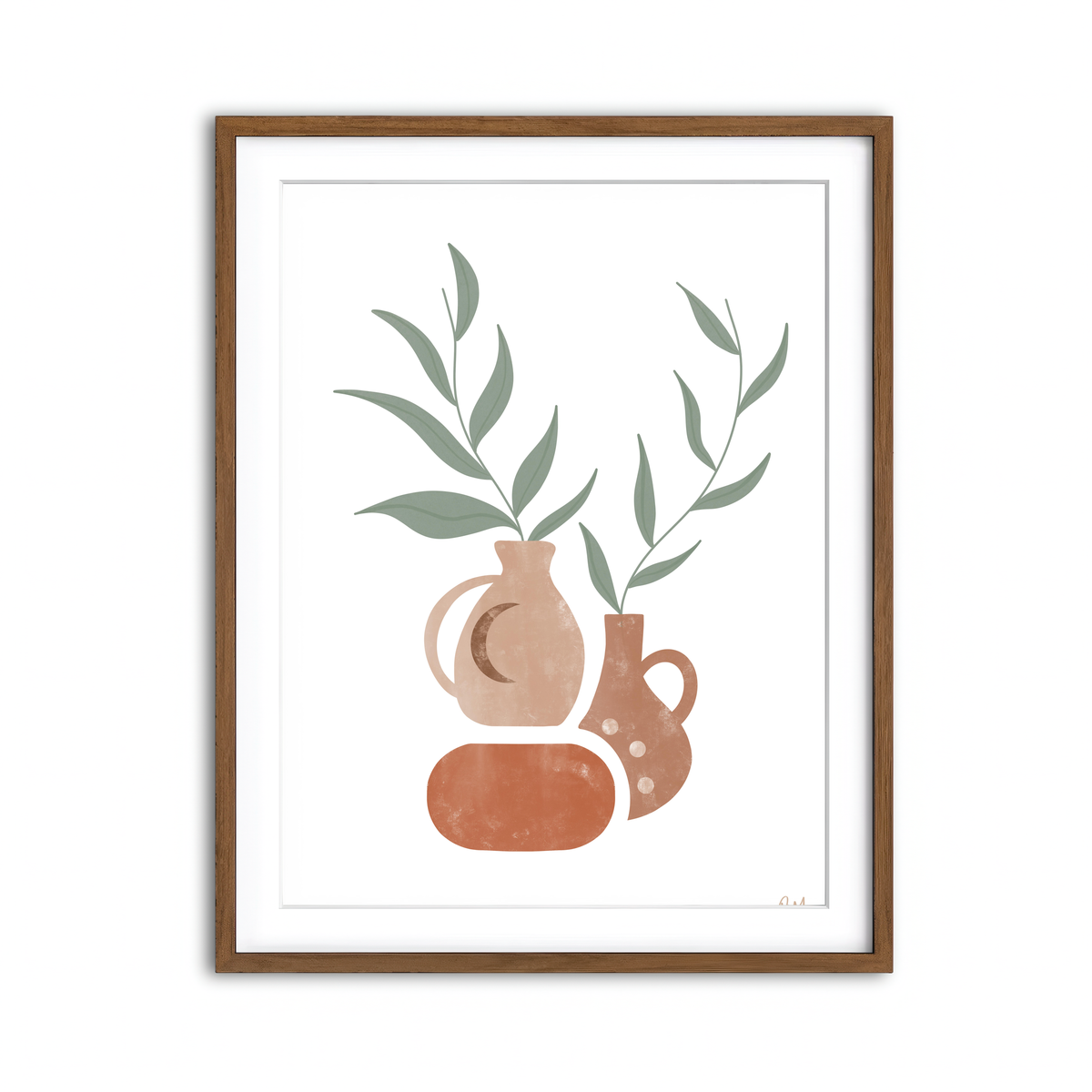 Framed Print 3x4 Walnut