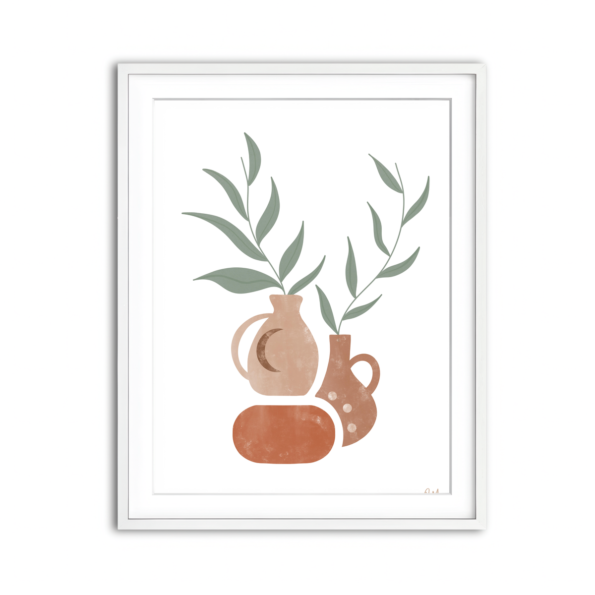 Framed Print 3x4 White