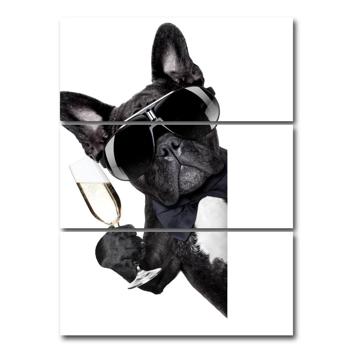 AUTO-MOCKUP WHITE | Champagne dog | 3 Piece | Gallery Wrap Canvas | group=8x18_stacked