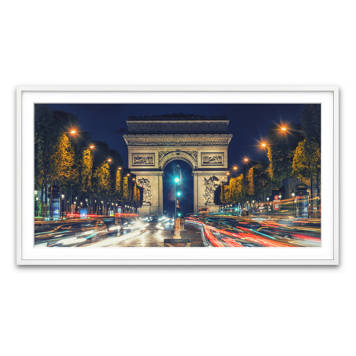Framed Print 2x1 White