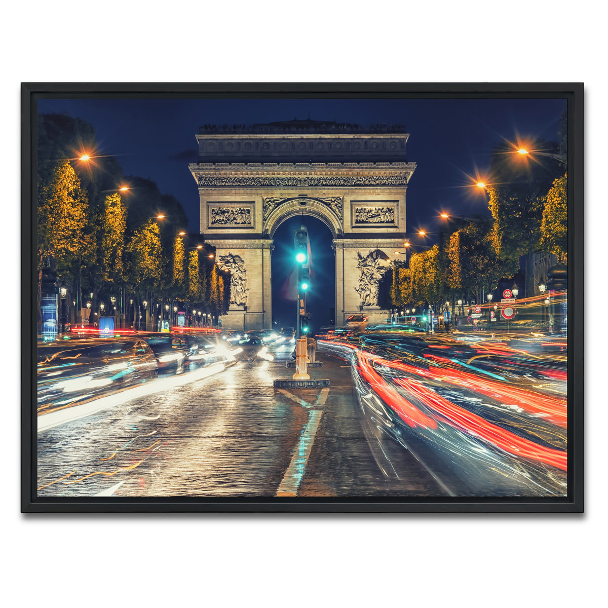 AUTO-MOCKUP WHITE | Champs Elysees | 1 Piece | Black Framed Canvas | group=4x3