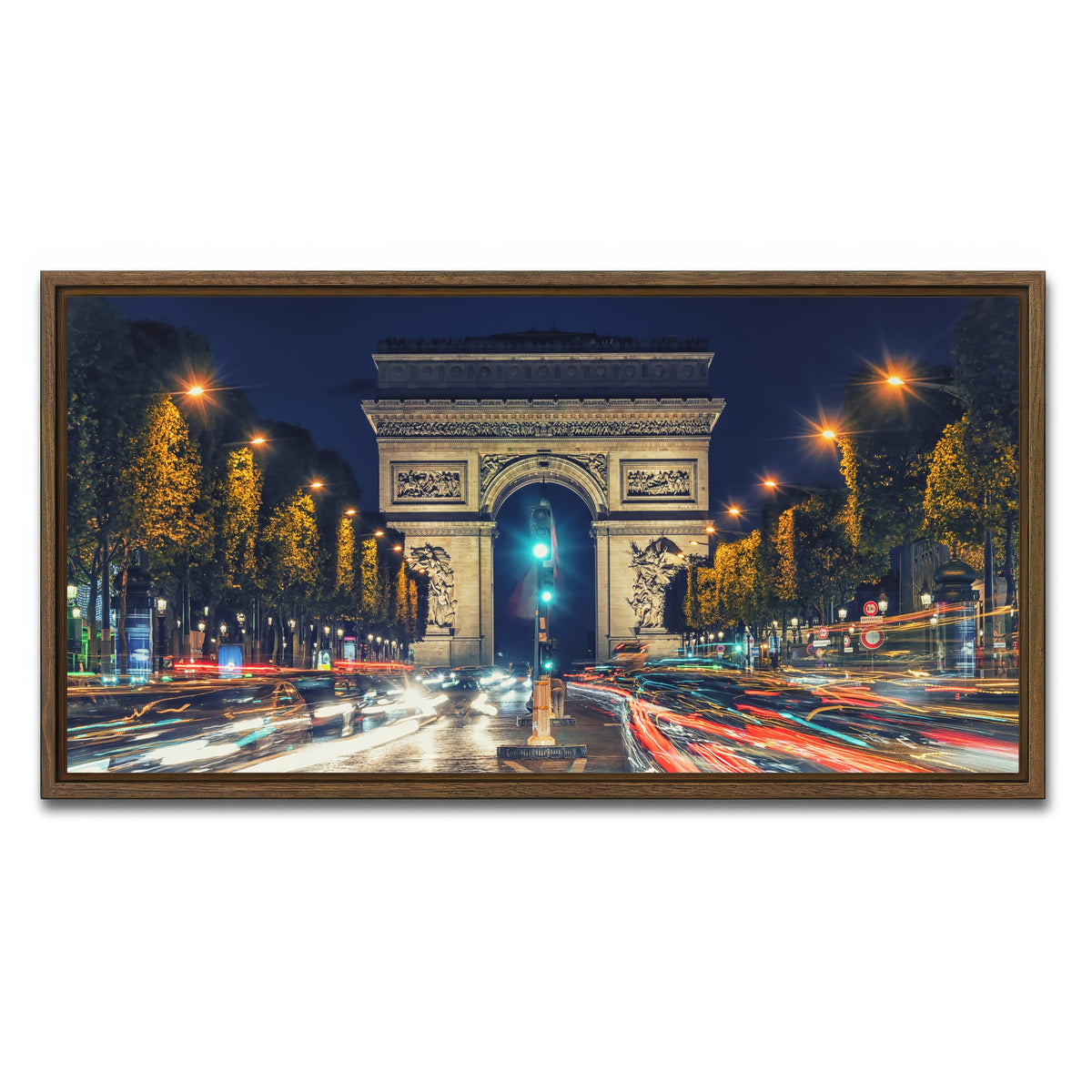 AUTO-MOCKUP WHITE | Champs Elysees | 1 Piece | Walnut Framed Canvas | group=2x1