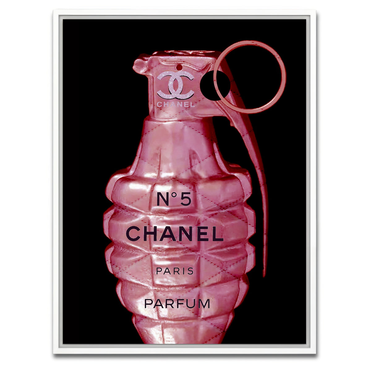AUTO-MOCKUP WHITE | Chanel No. 5 Grenade | 1 Piece | White Framed Canvas | group=3x4