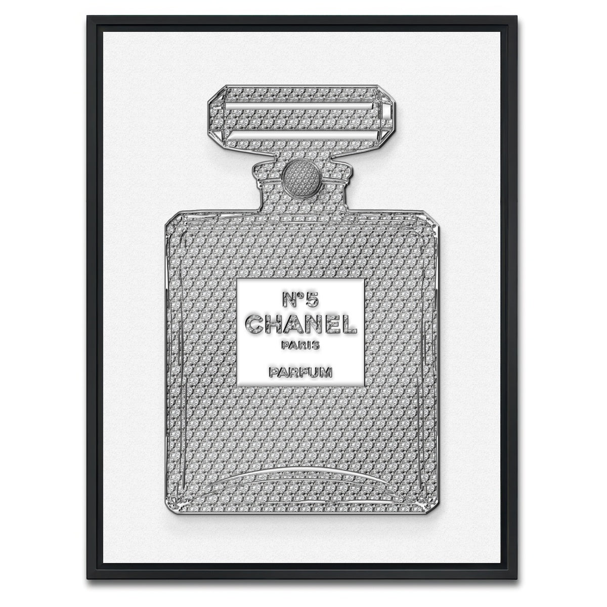 AUTO-MOCKUP WHITE | Chanel bottle | 1 Piece | Black Framed Canvas | group=3x4