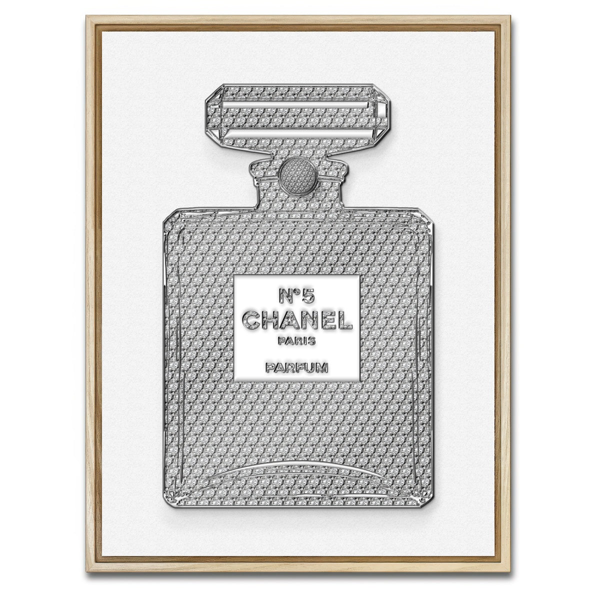 AUTO-MOCKUP WHITE | Chanel bottle | 1 Piece | Natural Framed Canvas | group=3x4