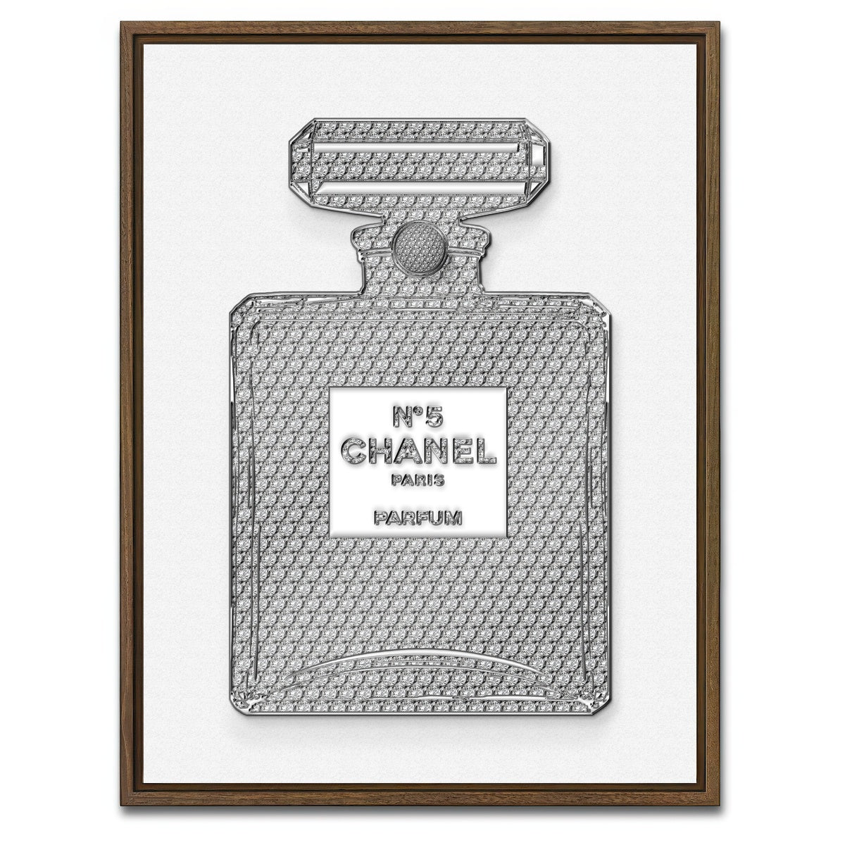 AUTO-MOCKUP WHITE | Chanel bottle | 1 Piece | Walnut Framed Canvas | group=3x4