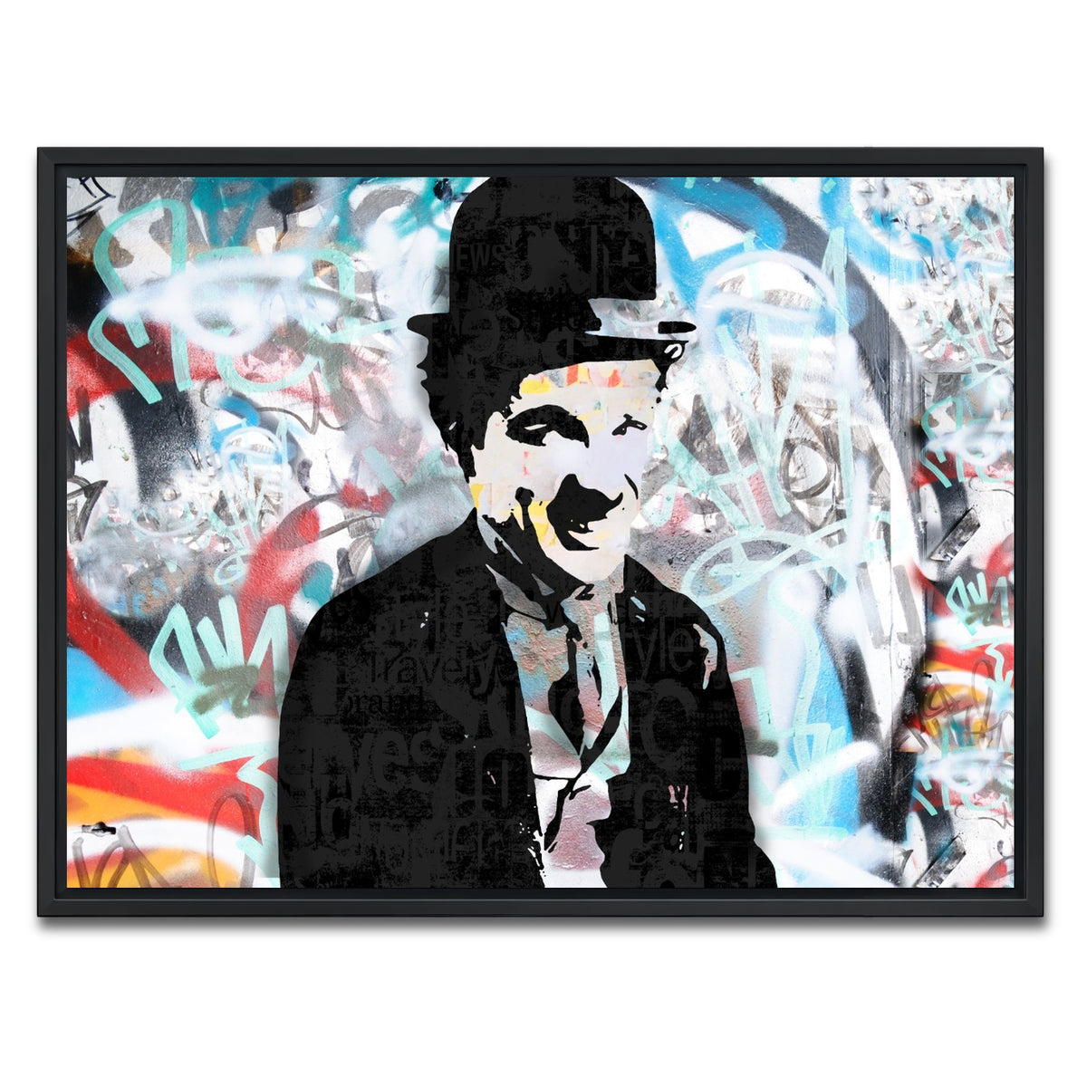 AUTO-MOCKUP WHITE | Chaplin 4 | 1 Piece | Black Framed Canvas | group=4x3