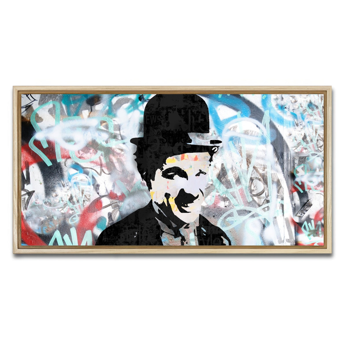 AUTO-MOCKUP WHITE | Chaplin 4 | 1 Piece | Natural Framed Canvas | group=2x1