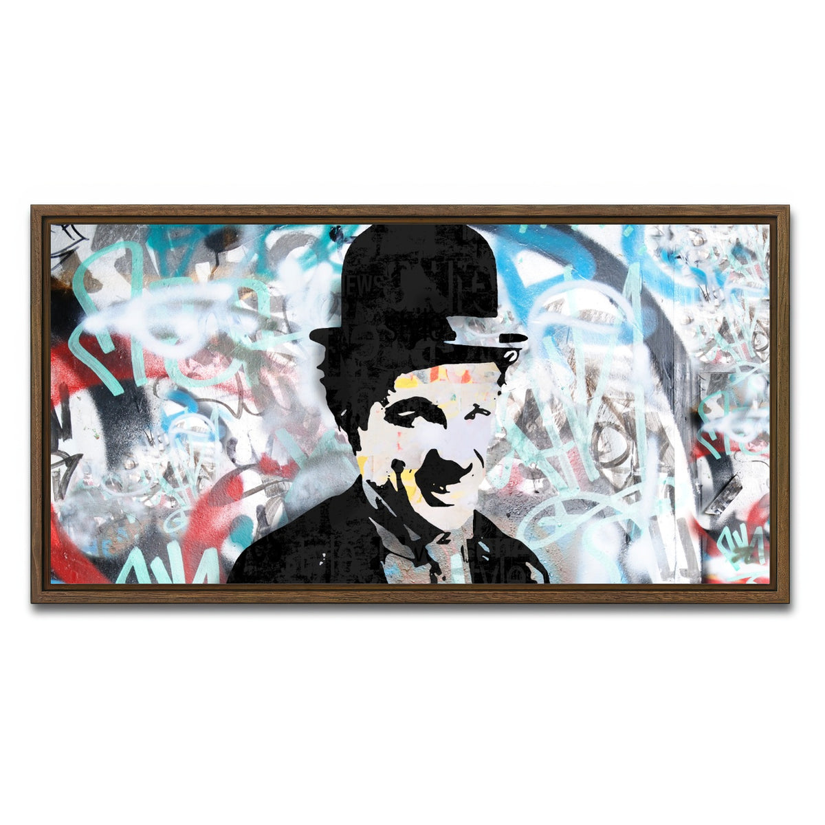 AUTO-MOCKUP WHITE | Chaplin 4 | 1 Piece | Walnut Framed Canvas | group=2x1