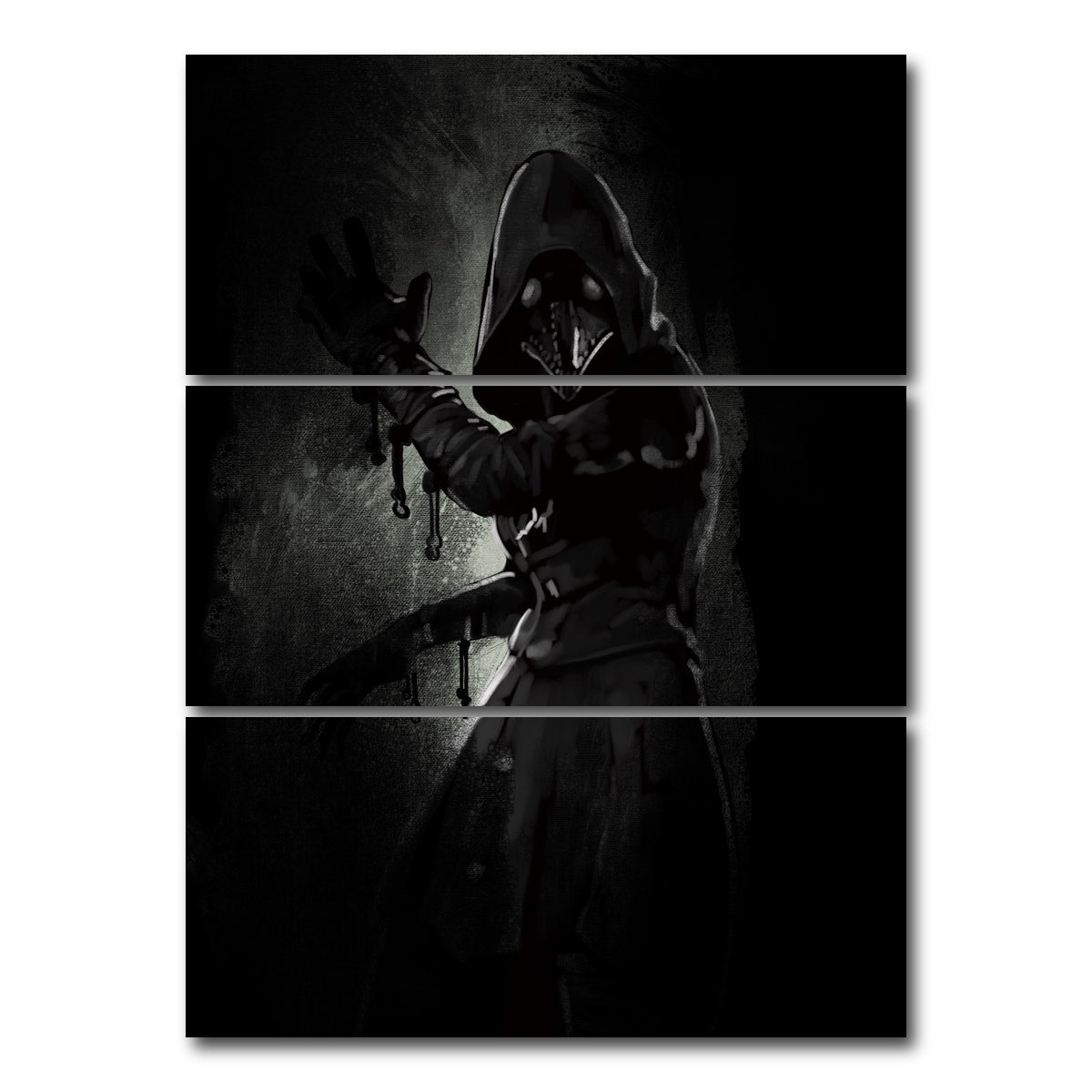 AUTO-MOCKUP WHITE | Character #5 | 3 Piece | Gallery Wrap Canvas | group=8x18_stacked