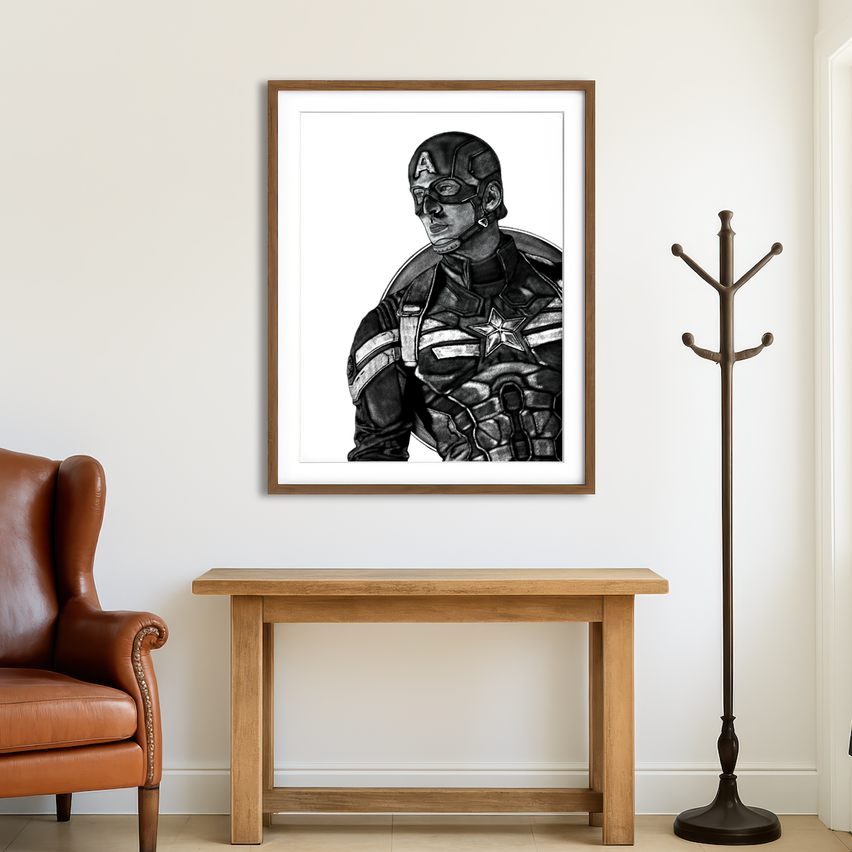 AUTO-MOCKUP ROOM | Charcoal Cap Wall Art