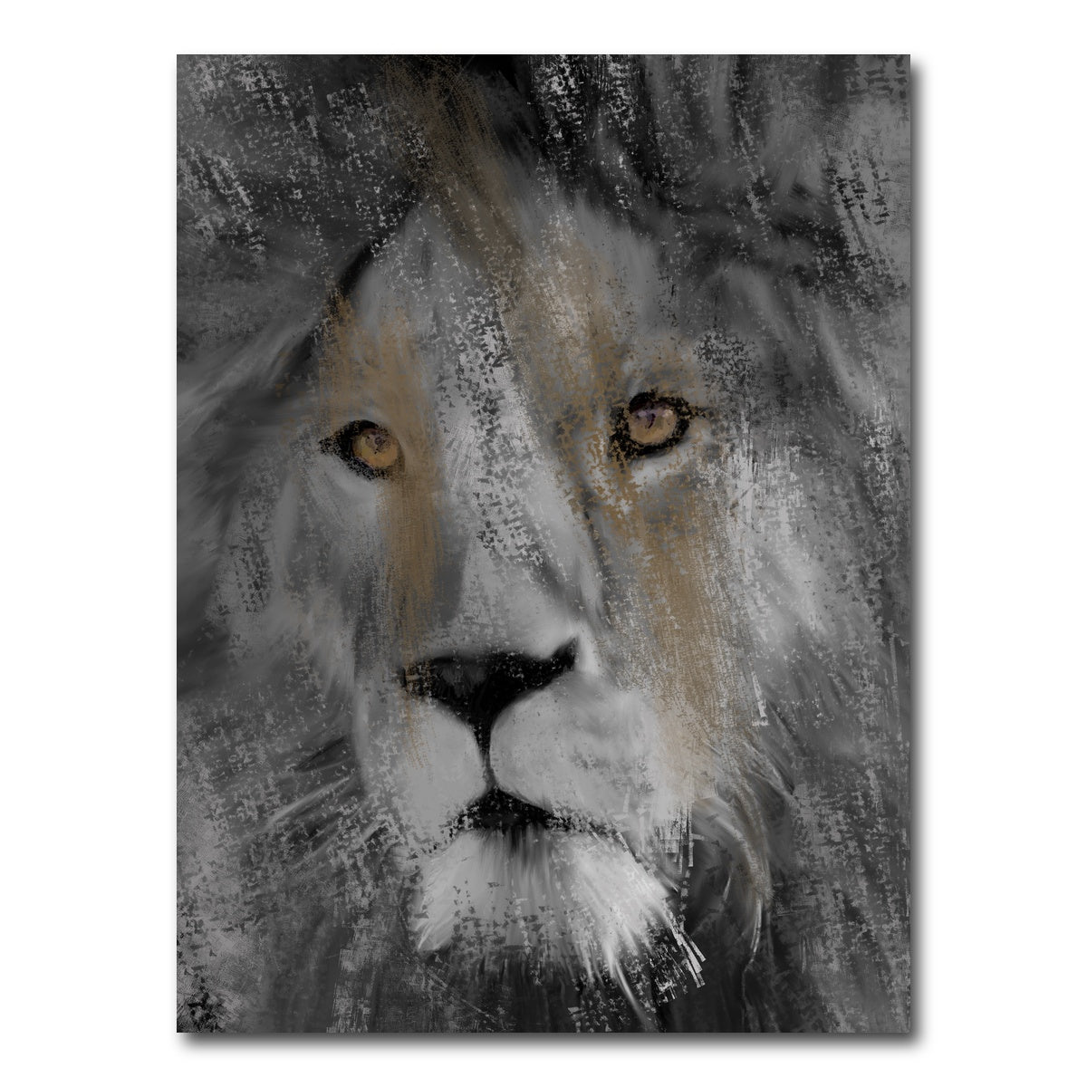 AUTO-MOCKUP WHITE | Charcoal Lion | 1 Piece | Gallery Wrap Canvas | group=3x4