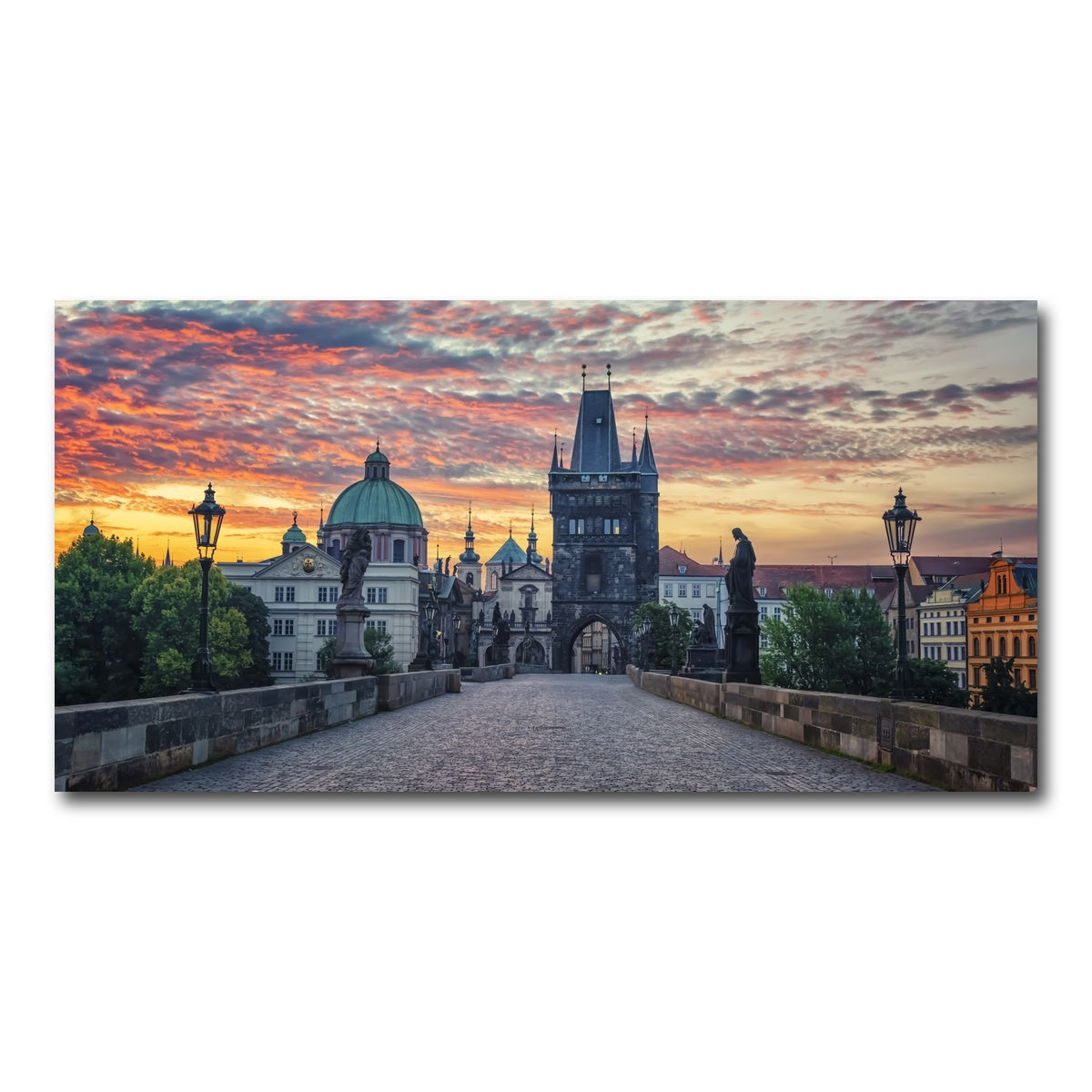 AUTO-MOCKUP WHITE | Charles Bridge Sunrise | 1 Piece | Gallery Wrap Canvas | group=2x1