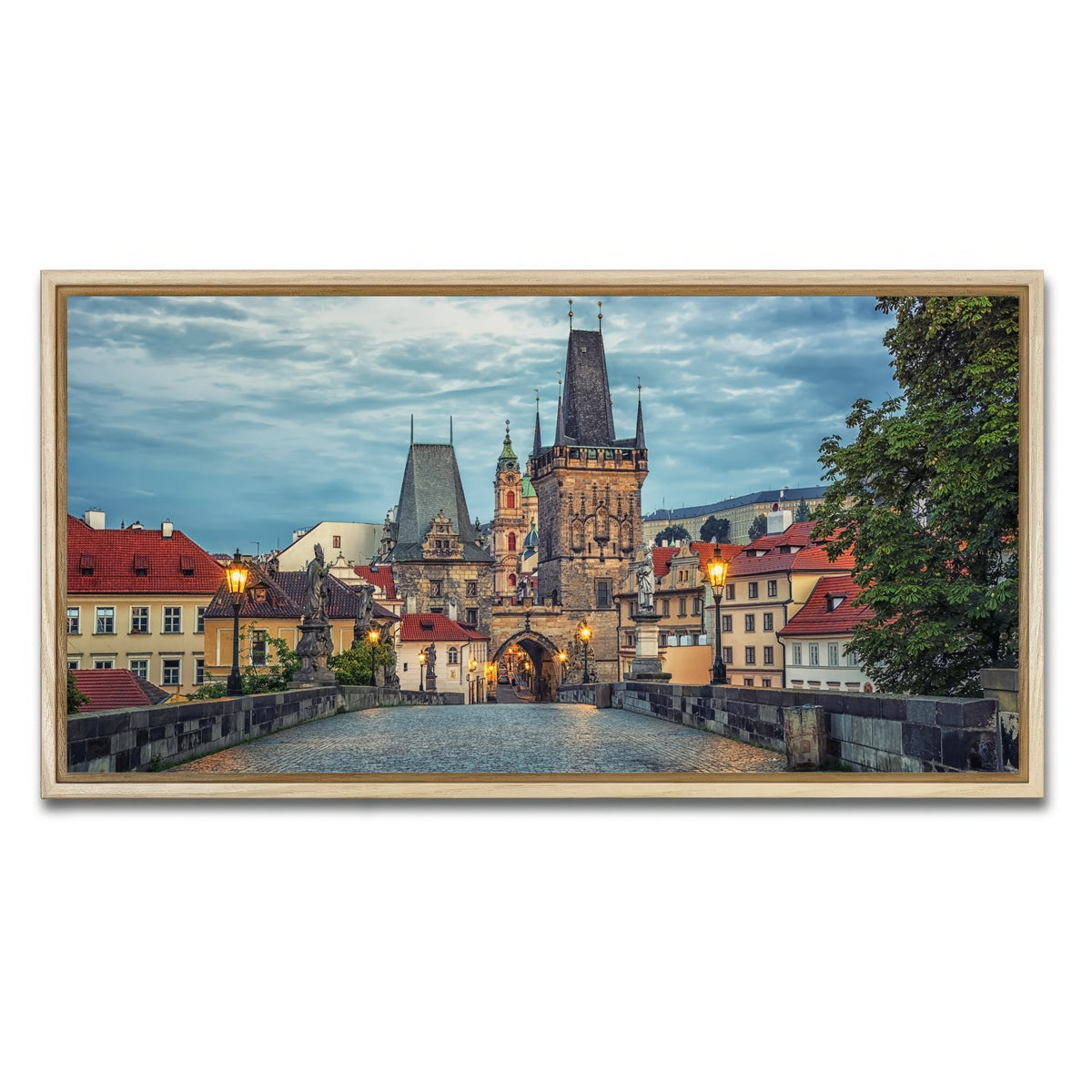 AUTO-MOCKUP WHITE | Charles Bridge | 1 Piece | Natural Framed Canvas | group=2x1
