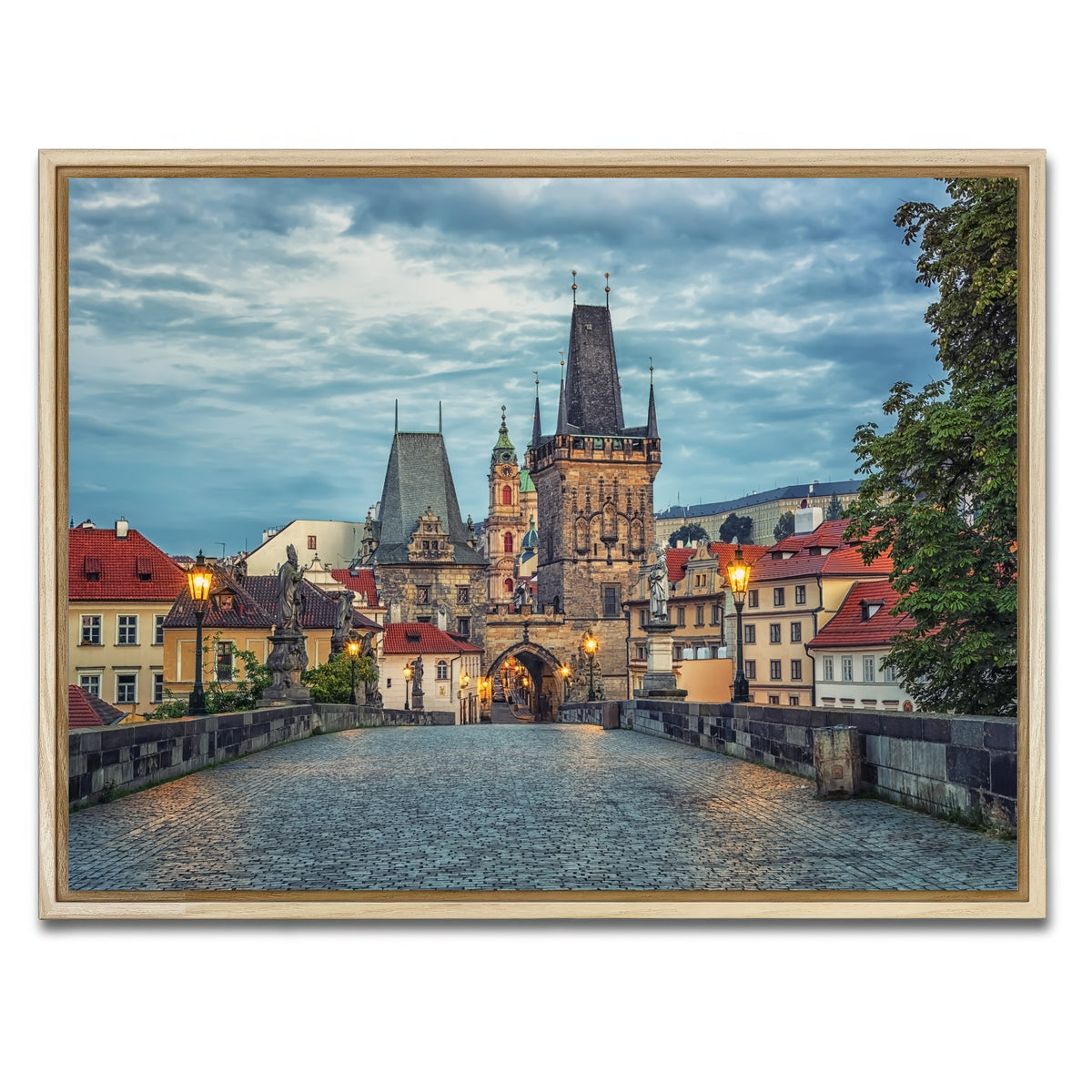 AUTO-MOCKUP WHITE | Charles Bridge | 1 Piece | Natural Framed Canvas | group=4x3